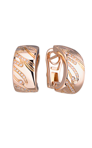 Серьги Chopard Chopardissimo Rose Gold Diamonds Earrings 837031-5002 (16093)