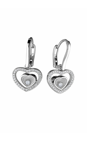 Серьги Chopard Happy Hearts White Gold Diamonds Earrings 837482-1002 (15909)