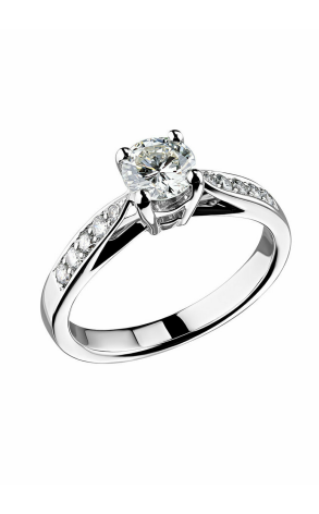 Кольцо  с 0,61 ct J/SI1 МГУ (16390)