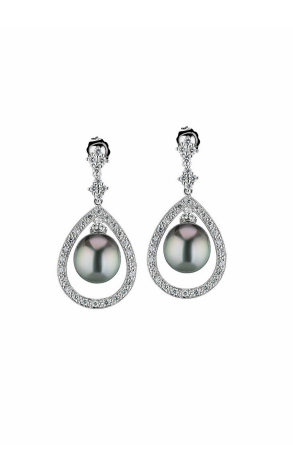 Серьги TASAKI Black Pearl Diamonds Earrings (16515)
