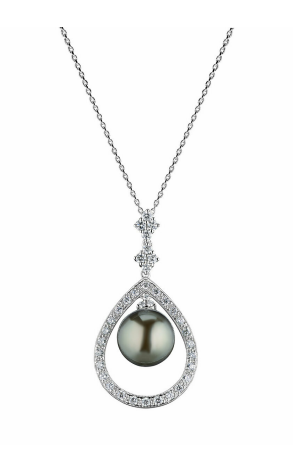 Подвеска TASAKI Black Pearl Diamonds Pendant (16523)