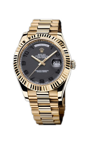 Rolex Day Date II Yellow Gold Black Dial 41 mm 218238 17286