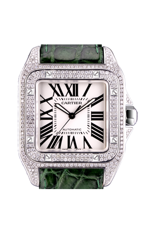Часы Cartier Santos 100 XL Stainless Steel Diamonds W20073X8 (17421) №2
