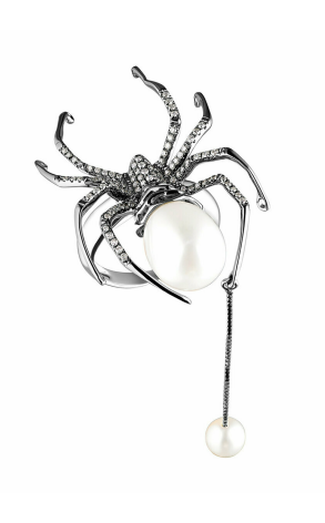 Кольцо Jacob & Co Pearl & Diamond Spider Ring 91225675 (17428)