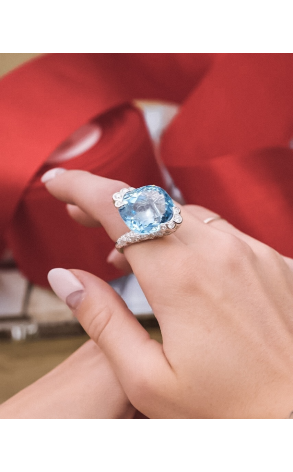 Кольцо Piaget Limelight Blue Topaz Diamond White Gold Ring (14907) №2