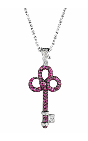 Подвеска Theo Fennell White Gold Ruby Snake Key Pendant (18613)