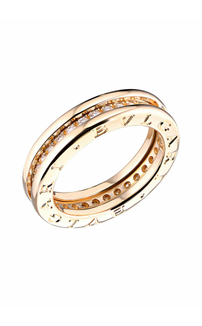 Кольцо Bvlgari B.Zero1 Yellow Gold Single Band Diamond Ring AN854461 (4008)