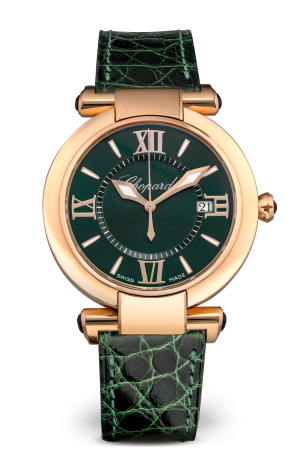 Часы Chopard Imperiale 18K Rose Gold & Green Tourmalines Ladies Watch 384221-5013 (19111)