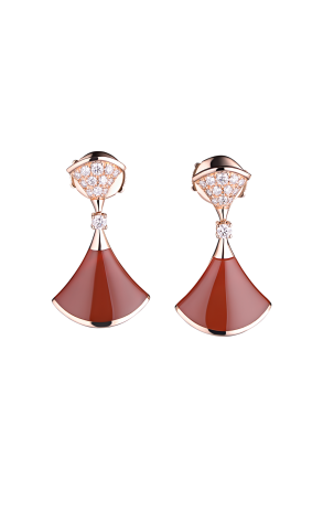 Серьги Bvlgari Divas Dream Carnelian and Diamonds Earrings 350853 OR857320 (19035)