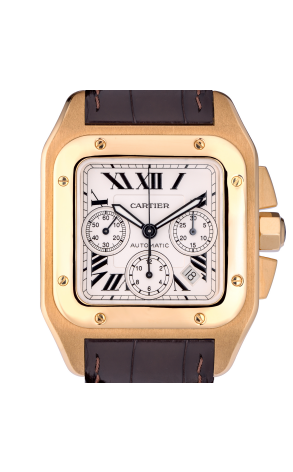 Часы Cartier Santos 100 Gold W20096Y1 (19681) №2