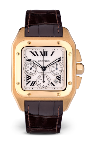 Часы Cartier Santos 100 Gold W20096Y1 (19681)