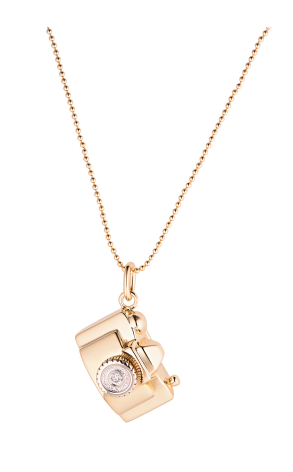 Подвеска Tiffany & Co Yellow Gold and Diamond Camera Pendant (19612)