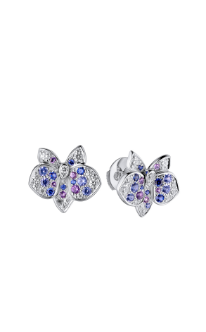 Серьги Cartier Caresse d'Orchidées White Gold Earrings B8006100 (29709)