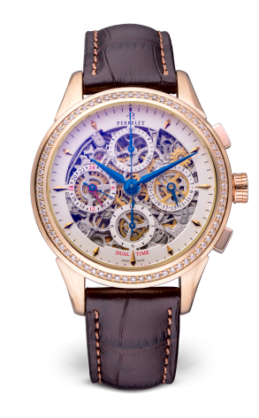 Часы Perrelet SKELETON CHRONO DUAL TIME A3007/A0244 (20401)