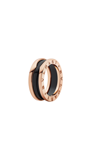 Кольцо Bvlgari B.Zero1 Black Ceramic Rose Gold Ring AN855563 (20266)