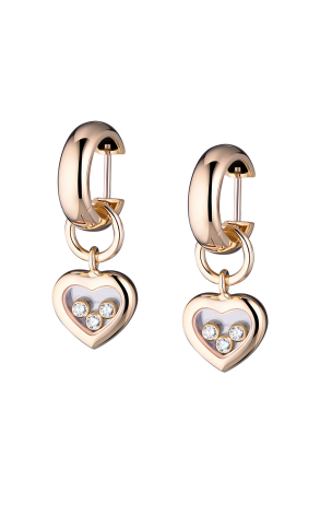 Серьги Chopard Happy Diamonds Hearts Yellow Gold Earrings 83/1382 (20410)