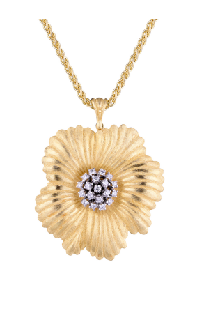 Подвеска Buccellati Blossoms Flower Diamond Yellow Gold Pendant (20903)