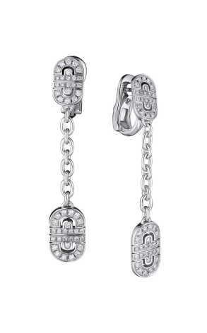 Серьги Bvlgari Parentesi Drop Diamond White Gold Earrings (20922)