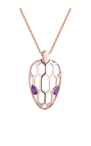 Подвеска Bvlgari Serpenti Rose Gold Amethist Pendant (20989)