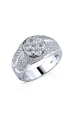 Кольцо Geraldo Symphony Collection White Gold Ring (21602)