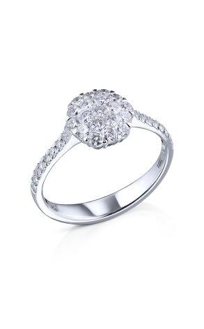 Кольцо Geraldo Symphony Collection White Gold Ring (21387)