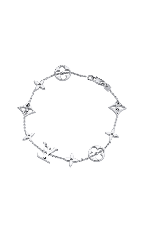 Браслет LouisVuitton Louis Vuitton Idylle Blossom Monogram White Gold Bracelet (21599)