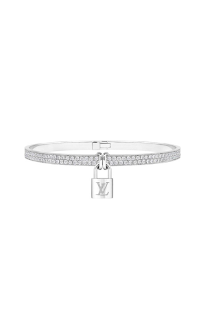 Браслет LouisVuitton Louis Vuitton Lockit White Gold Diamonds Bracelet (21889)