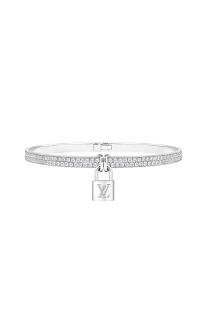 Браслет Louis Vuitton Lockit White Gold Diamonds Bracelet (21889)