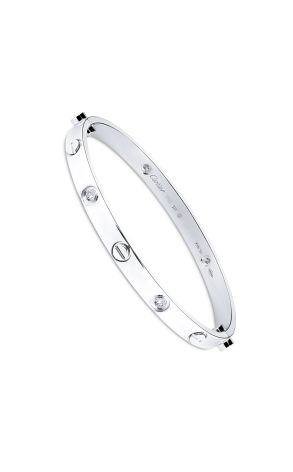 Браслет Cartier в стиле Love 4 Diamonds White Gold В стиле B6035817 (21913)