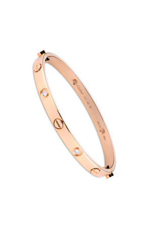 Браслет Cartier в стиле Love 4 Diamonds Rose Gold В стиле B6036017 (21915)