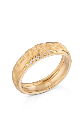 Кольцо Carrera y Carrera Promesa Yellow Gold & Diamond Love Wedding Band DA06762 010101 (21692)