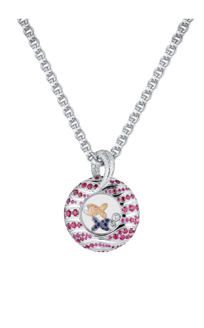 Подвеска Chopard Happy Fish Rubies Diamonds White Gold Pendant 79/4927/1-20 (21826)