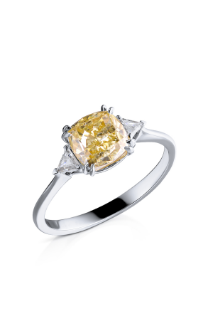 Кольцо  с бриллиантом 2,05 ct Fancy Yellow SI2 МГУ (21856)