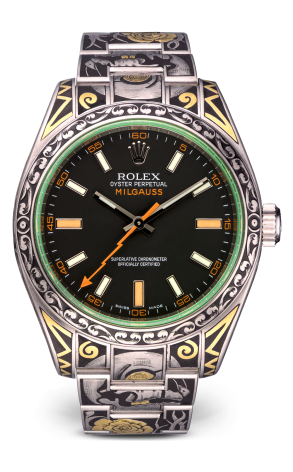 Часы Rolex Milgauss Handmade Engraving 116400gv (22026)