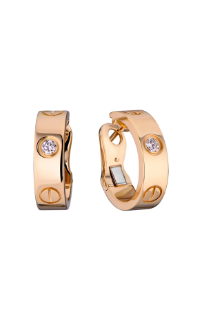 Серьги Cartier Love 2 Diamonds Yellow Gold B8022900 (22321)