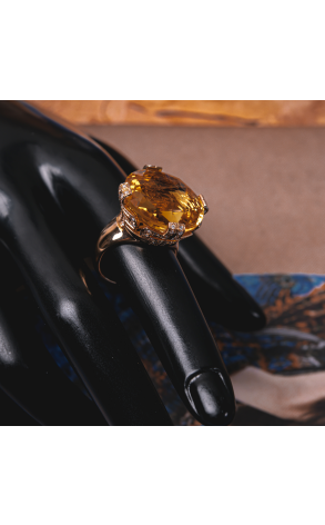 Кольцо Bvlgari Parentesi Ring with Citrine and Diamonds (4057) №2