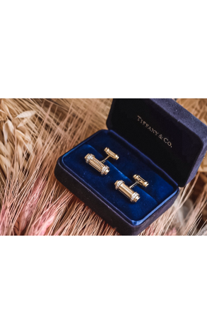 Запонки Tiffany & Co Atlas Column Bar Gold Cufflinks 1995 (21813) №2