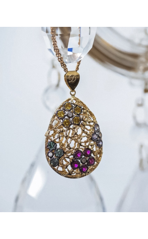 Подвеска Diamanti Yellow Gold Diamonds Sapphires Pendant (22068) №2