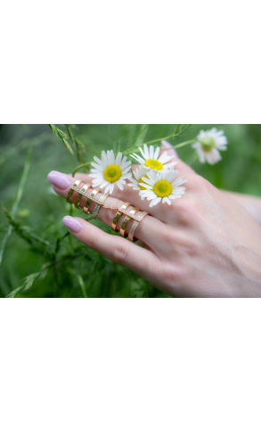 Кольцо Repossi Berbere Rose Gold 7 Row Diamonds Ring (20971) №2