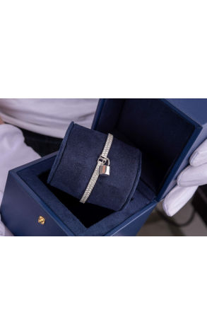 Браслет LouisVuitton Louis Vuitton Lockit White Gold Diamonds Bracelet (21889) №2