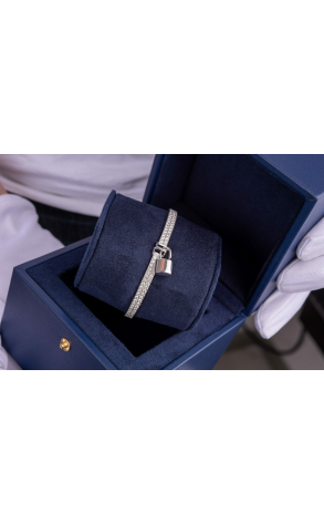 Браслет Louis Vuitton Lockit White Gold Diamonds Bracelet (21889) №2