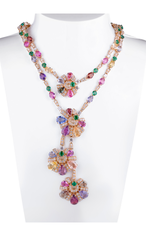 Колье Bvlgari Multicolor Sapphire Necklace (23622)
