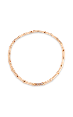 Колье Cartier Yellow Gold Diamond Bamboo Necklace (23742)