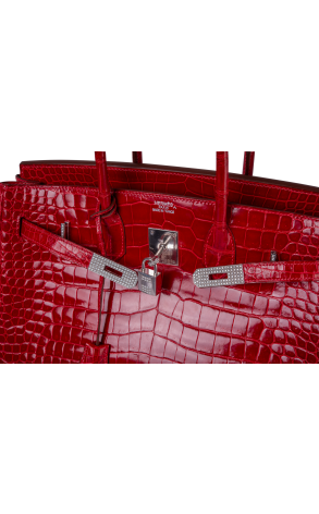 Сумка Hermes Birkin 35 Crocodile Porosus Lisse Fermoir Serti (23590) №8