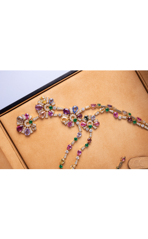 Колье Bvlgari Multicolor Sapphire Necklace (23622) №4