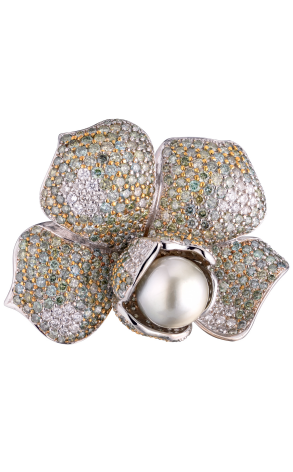 Кольцо Paolo Bongia Flower Diamonds Pearl Ring (23889) №2