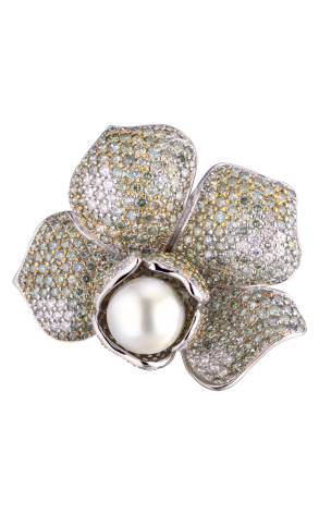 Кольцо Paolo Bongia Flower Diamonds Pearl Ring (23889) №3