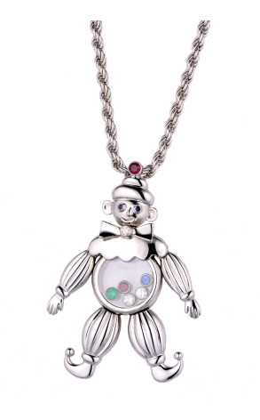 Chopard White Gold Happy Diamonds Clown Pendant 79 4674 20 24076