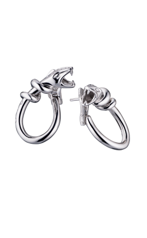 Серьги Boucheron Double Trouble Snake Diamond White Gold Earrings РЕЗЕРВ (24097)