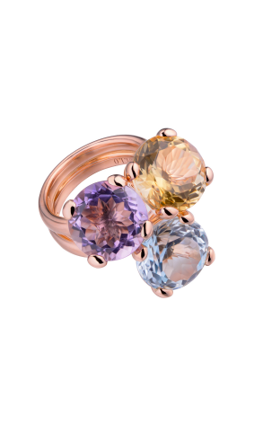 Кольцо Gavello Moving Multi-Gemstone Rose Gold Ring (24272)